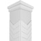 Ekena Millwork Craftsman Classic Square Non-Tapered Chevron Modern Fretwork Column CC1210ENCVDPRPR - alternate 5